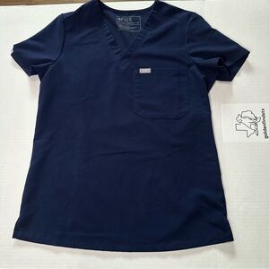 FIGS women’s  Navy V-Neck Pocket Scrub Top